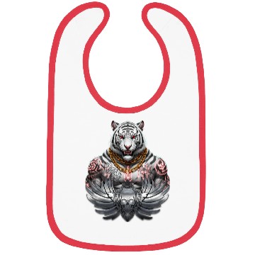 Discover Fierce White King Tiger Tattoo  Bibs