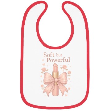Discover Empowering Lipstick with Soft Pink Bow Bibs