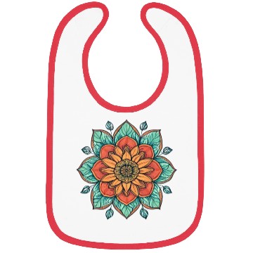 Discover Vibrant Mandala Floral Design Bibs