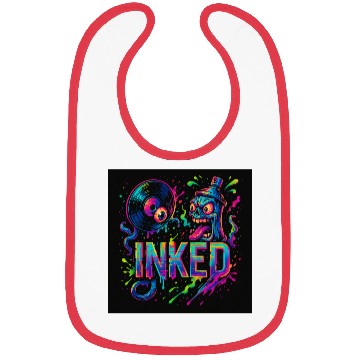 Discover Neon Graffiti Spray Can with Skull and Turntable Bibs