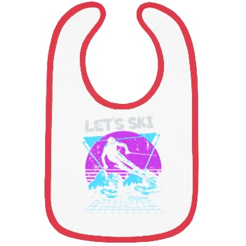 Discover Retro Snow Skiing Illustration Bibs