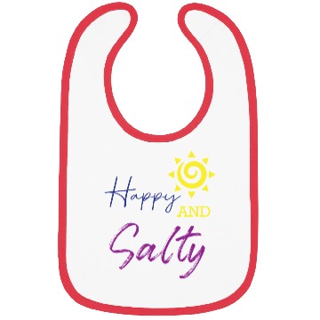 Discover Happy & Salty Sun Design Bibs