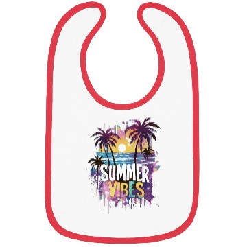 Discover Tropical Sunset Summer Vibes Design Bibs