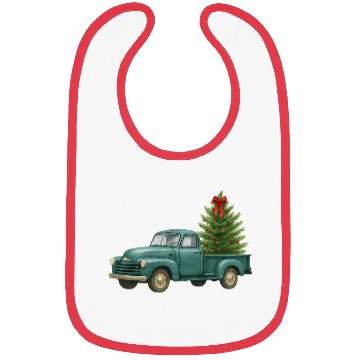 Discover Vintage Green Truck Christmas Tree Bibs
