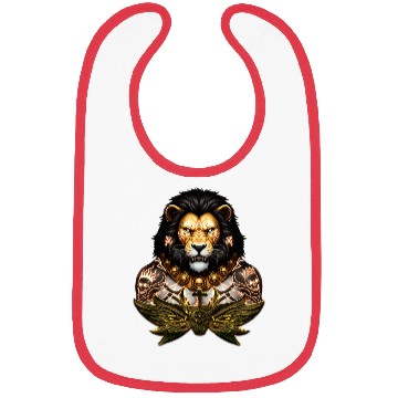 Discover Majestic Lion Warrior Tattoo Design Bibs
