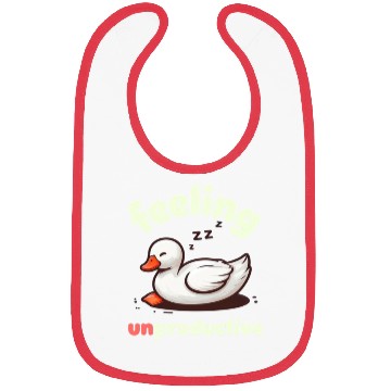 Discover Playful Sleepy Duck Illustration Bibs