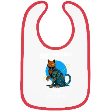 Discover Cyber Cat Future Tech Design Bibs