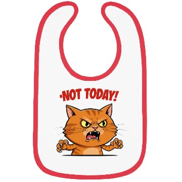 Discover Not Today Angry Cat Bibs | Funny Grumpy Cat Mem