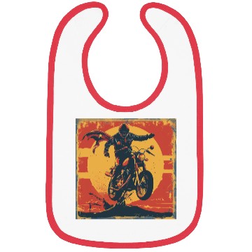 Discover Heroic Motorcycle Rider Artwork Bibs
