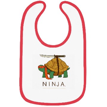Discover Ninja Turtle Warrior Illustration Bibs