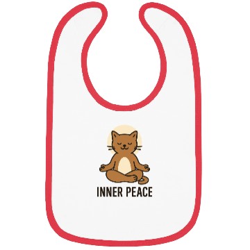 Discover Inner Peace Meditation Cat Design Bibs