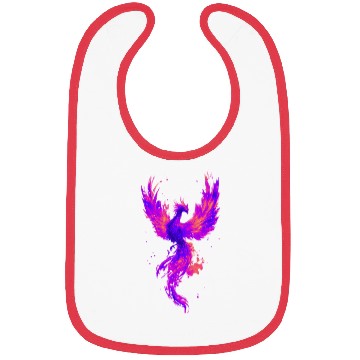 Discover Vibrant Phoenix Illustration for Apparel Bibs