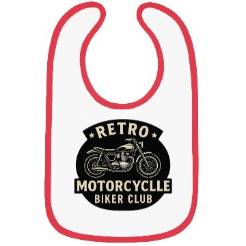 Discover Retro Motorcycle Biker Club Emblem Bibs
