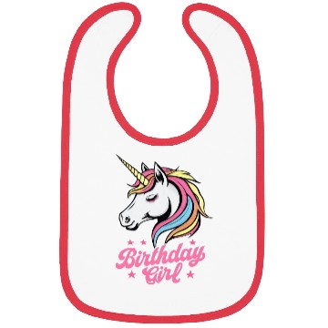 Discover Sparkling Rainbow Unicorn Birthday Bibs