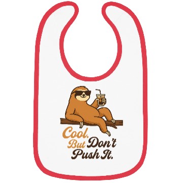 Discover Relaxed Sloth with Sunglasses and Drink Bibs
