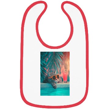Discover Cool Cat by the Pool Bibs