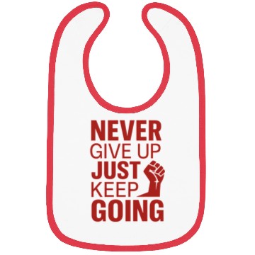 Discover Never Give Up – Motivational Typography Bibs