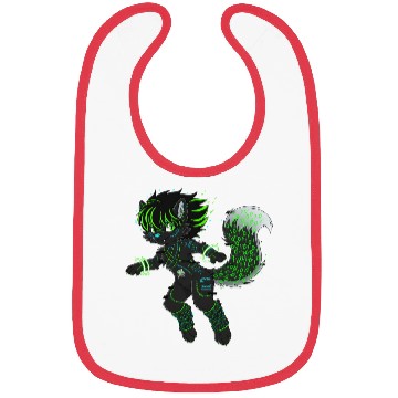 Discover Cyberpunk Hacker Fursuit - Binary Neon Furry Bibs