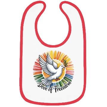 Discover Peaceful Dove with Olive Branch Design Bibs