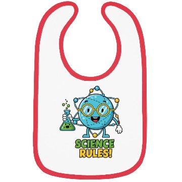 Discover Cute Science Rocket Character Bibs