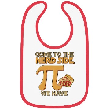 Discover Nerdy Pizza Pi Joke Bibs