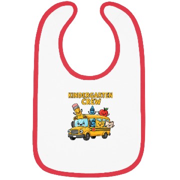 Discover Kindergarten Crew School Bus Illustration Bibs