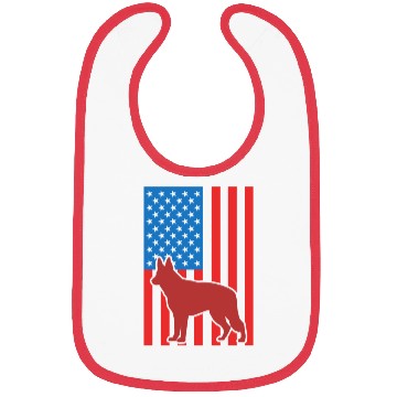 Discover German Shepherd US Flag Bibs