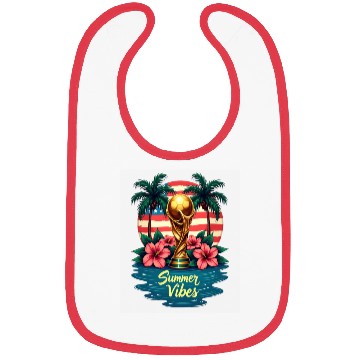 Discover Tropical Summer Vibes Soccer Trophy Design Bibs