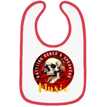 Discover Rattling Bones & Speakers – Rock Skull Design Bibs