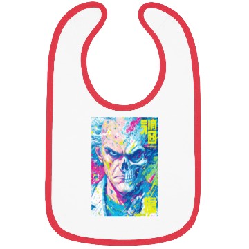 Discover Half Human Half Skull Pop Art Bibs