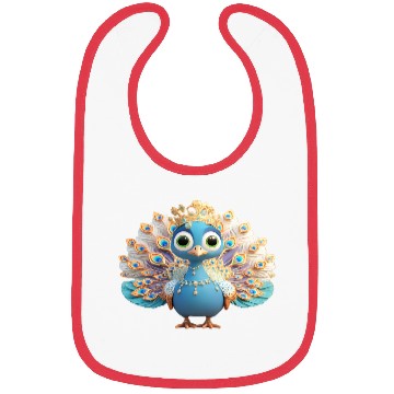 Discover Regal Peacock Fantasy Character Bibs