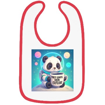 Discover Space Panda Coffee – Pastel Astronaut Art Bibs