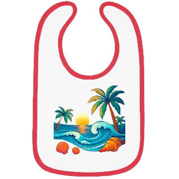 Discover Tropical Sunset Beach Vibes Bibs