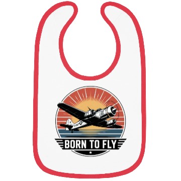 Discover Vintage Dive Bomber Flight Illustration Bibs
