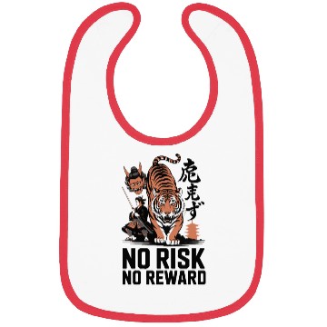 Discover Samurai and Tiger no risk no reward Bibs