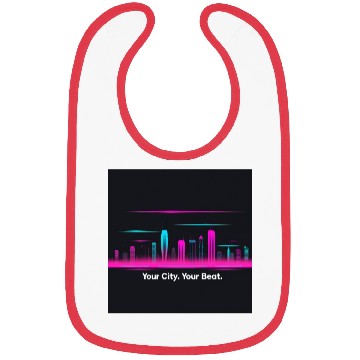 Discover Neon Skyline Cityscape Bibs