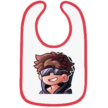 Discover Cool Gamer Boy Logo – Fun Cartoon Avatar for Merch Bibs