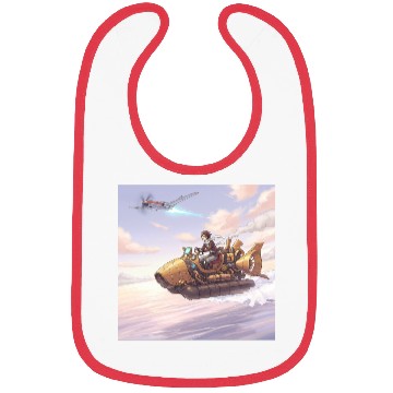 Discover Sunset Island Boat Scene Bibs