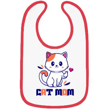 Discover Cute Cat Mom Design Bibs