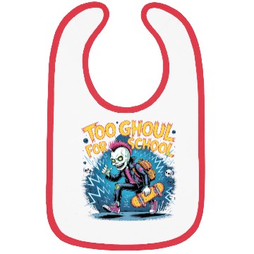 Discover Too Ghoul for School – Punk Ghost Halloween Bibs