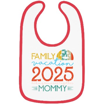 Discover Family Vacation 2025 Tropical Sunset Design Bibs