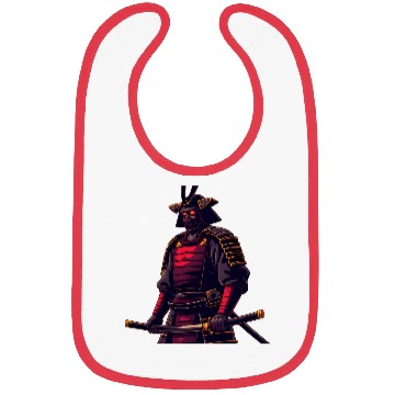 Discover Dark Samurai Warrior Illustration Bibs