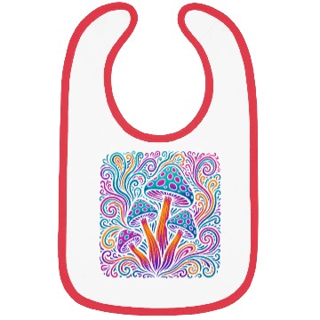 Discover Psychedelic Mushroom Dream Bibs