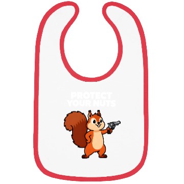 Discover Protect Your Nut Squirrel Illustration Bibs