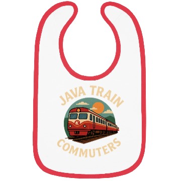 Discover Java Train Commuters Illustration Bibs