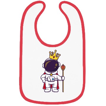 Discover Astronaut Royal Space Commander Cartoon Design Bibs