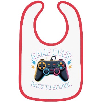 Discover Game Over Back to School – Funny Gamer Design Bibs