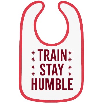 Discover Train Hard Stay Humble Motivational Quote Bibs
