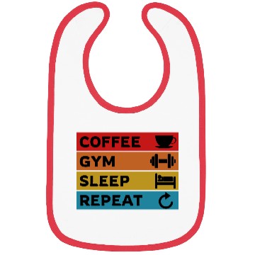 Discover Routine Hustle Inspirational Design Bibs