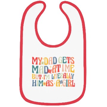 Discover Retro Flower Funny Dad Daughter Quote Bibs